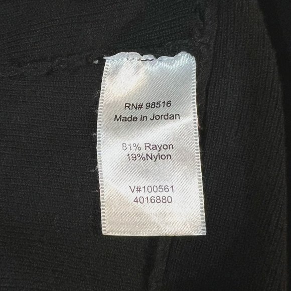 Coldwater Creek - Women's Size XL Black Sweater Tie Front Banned Hem 3/4 Sleeve - Picture 4 of 10